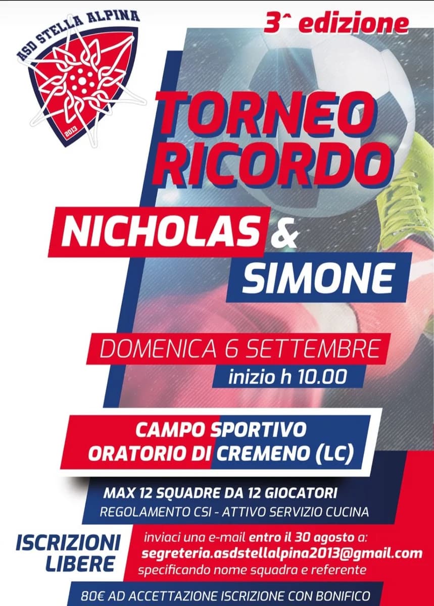 Torneo Ricordo Nicholas & Simone – 3ª edizione