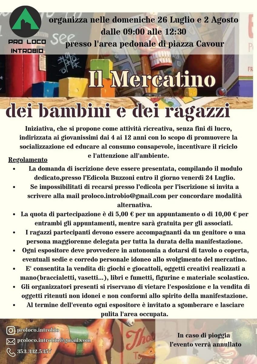 Il Mercatino dei bambini e dei ragazzi