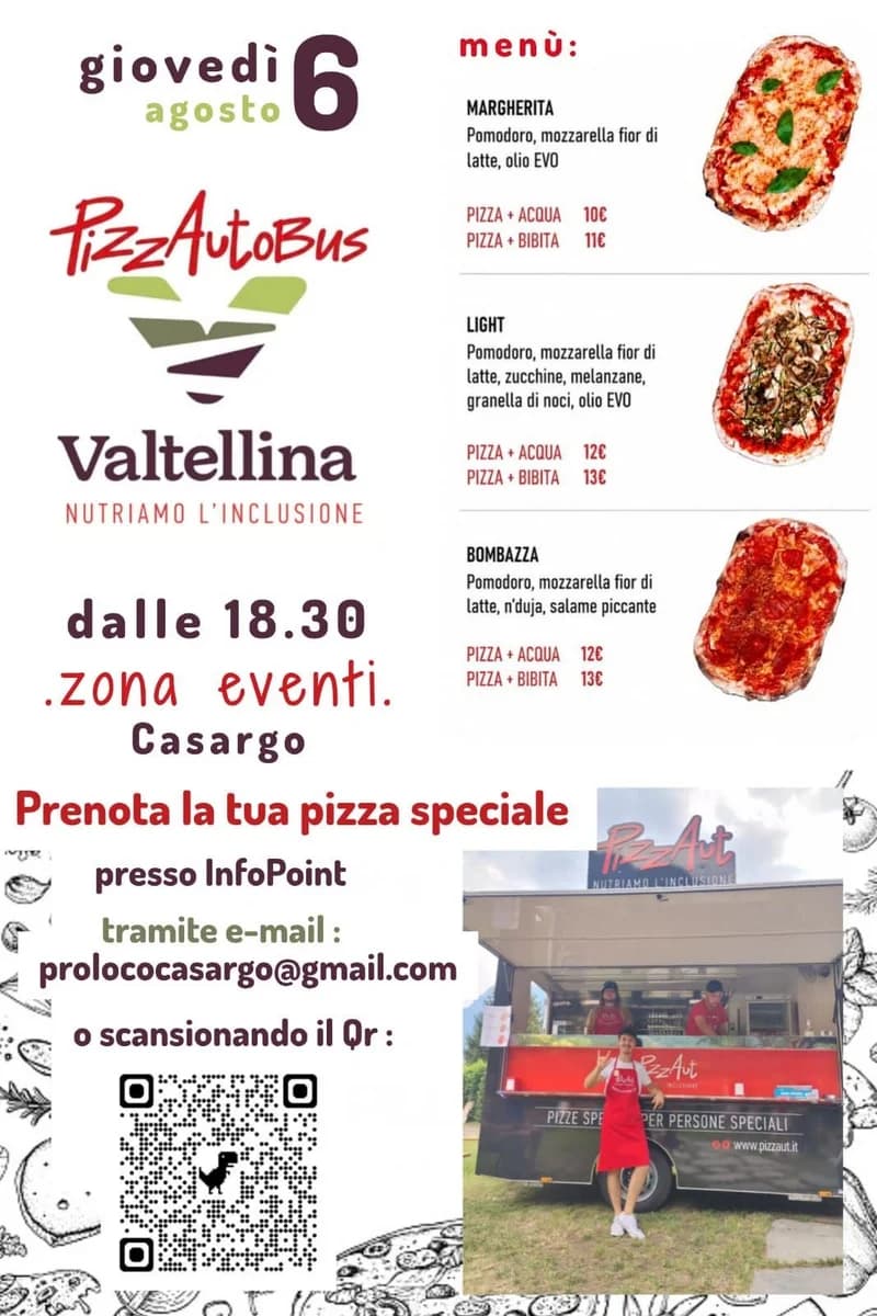 PizzAutobus Valtellina a Casargo