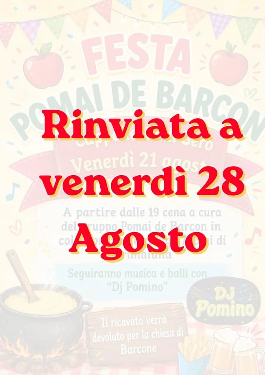 Locandina evento: Festa Pomai de Barcon
