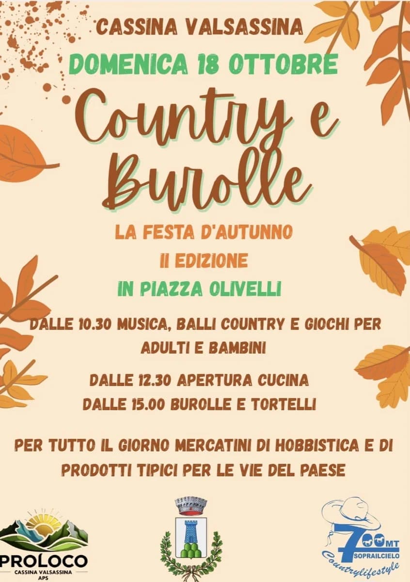 Locandina evento: Country e Burolle - La festa d'autunno