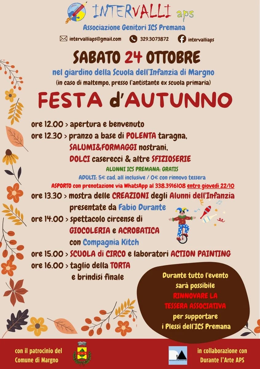 Locandina evento: Festa d'Autunno a Margno